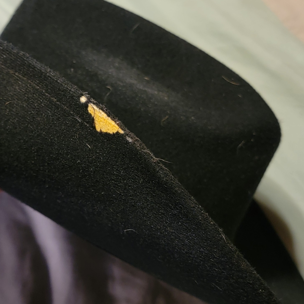 Black Cowboy Hat with Silver Band - Picture 5 of 11